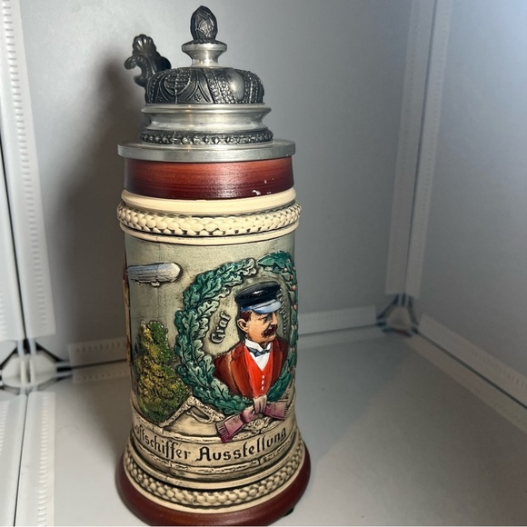 Thewalt Other - Original THEWALT Limited STEIN: GRAF ZEPPLEIN Luftschiffer Frankfort 1900